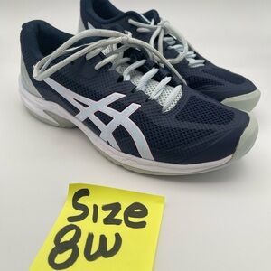 Asics Dark Blue and White Sneakers